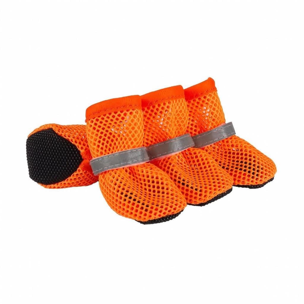 4 Pieces Paw Shoe Wear-Resistant Breathable Mesh Bootie for Dogs