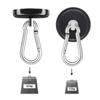 Ganchos Mosquetão THCMagorilla, Capacidade 63kg, Ímã de Neodímio Giratório de Alta Resistência, 42mm, Preto, 8 Peças, para Bolsas, Churrasqueiras, Carteiras e Armazéns