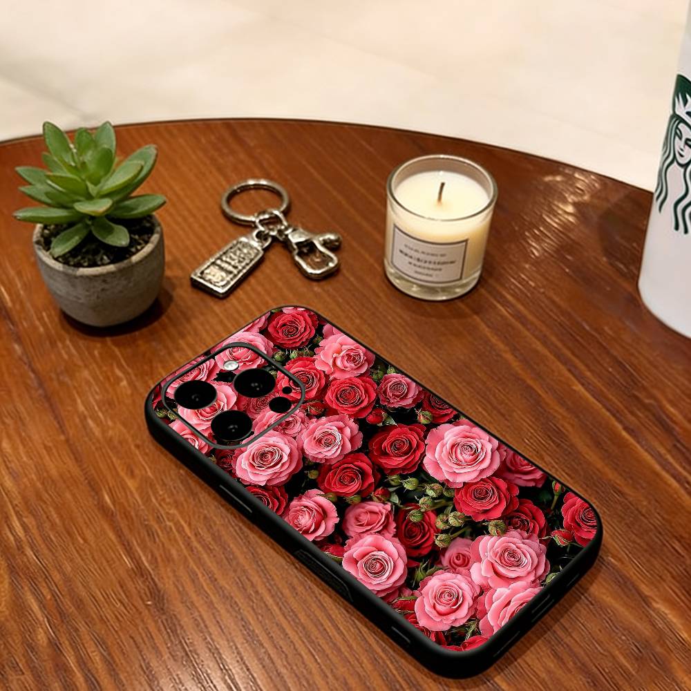 Flower Phone Case Silicone Soft For IPhone 17 16 15 14 13 12 11 X XR Plus Pro Max Plus