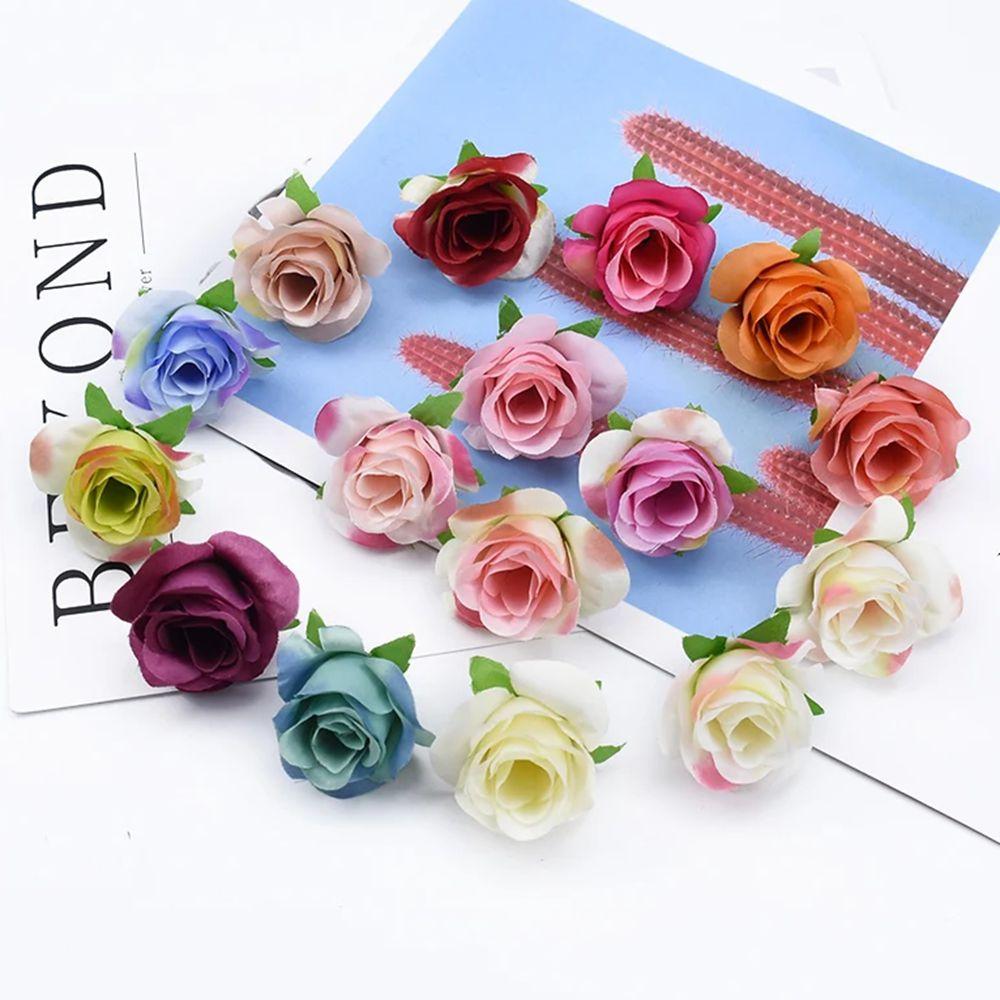 Artificial flowers Silk Roses Bud Home festival party Outdoor Garden arch Decor Diy gift candy box brooch Wedding Bridal Bouquet
