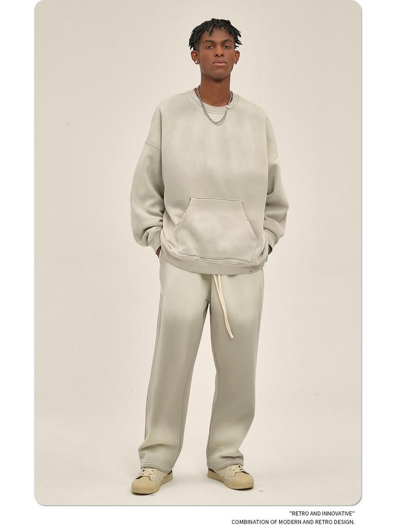 ARTIE Men's 2023 Fall/Winter Spray-Dyed Washed Sweater & Pants Set