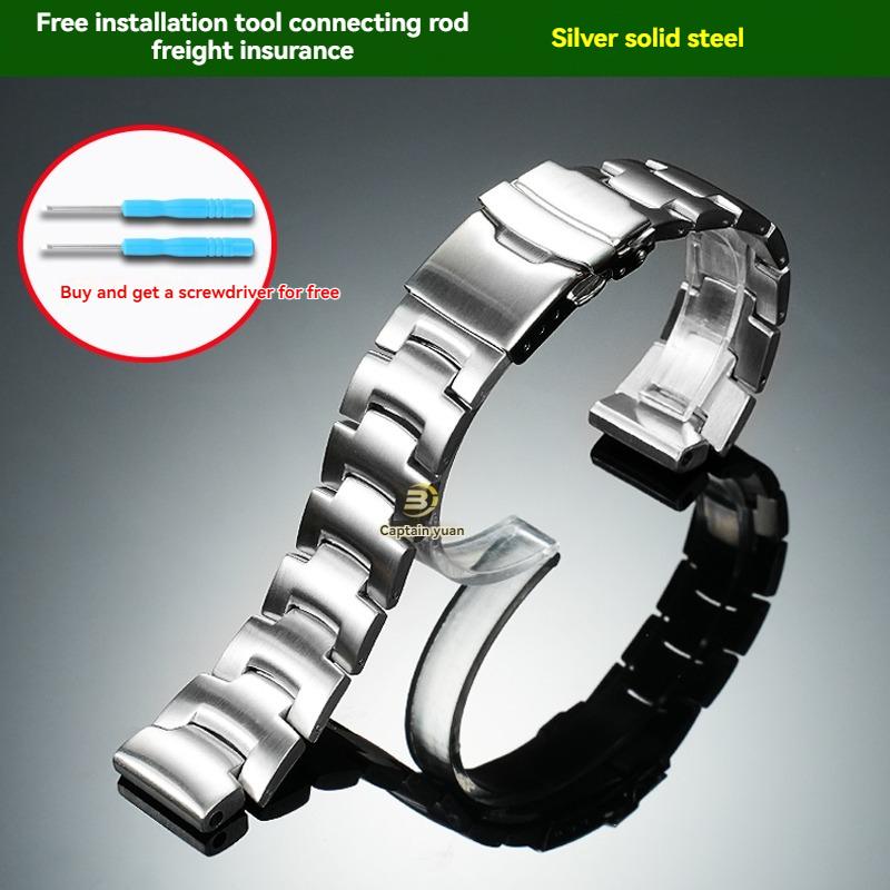 Para Casio PROTREK PRW-2000T/2500/3500/5000/5100/PRG-260 PRG-270 PPremium Correa de Reloj de Acero Inoxidable 304 para Entusiastas del Aire Libre