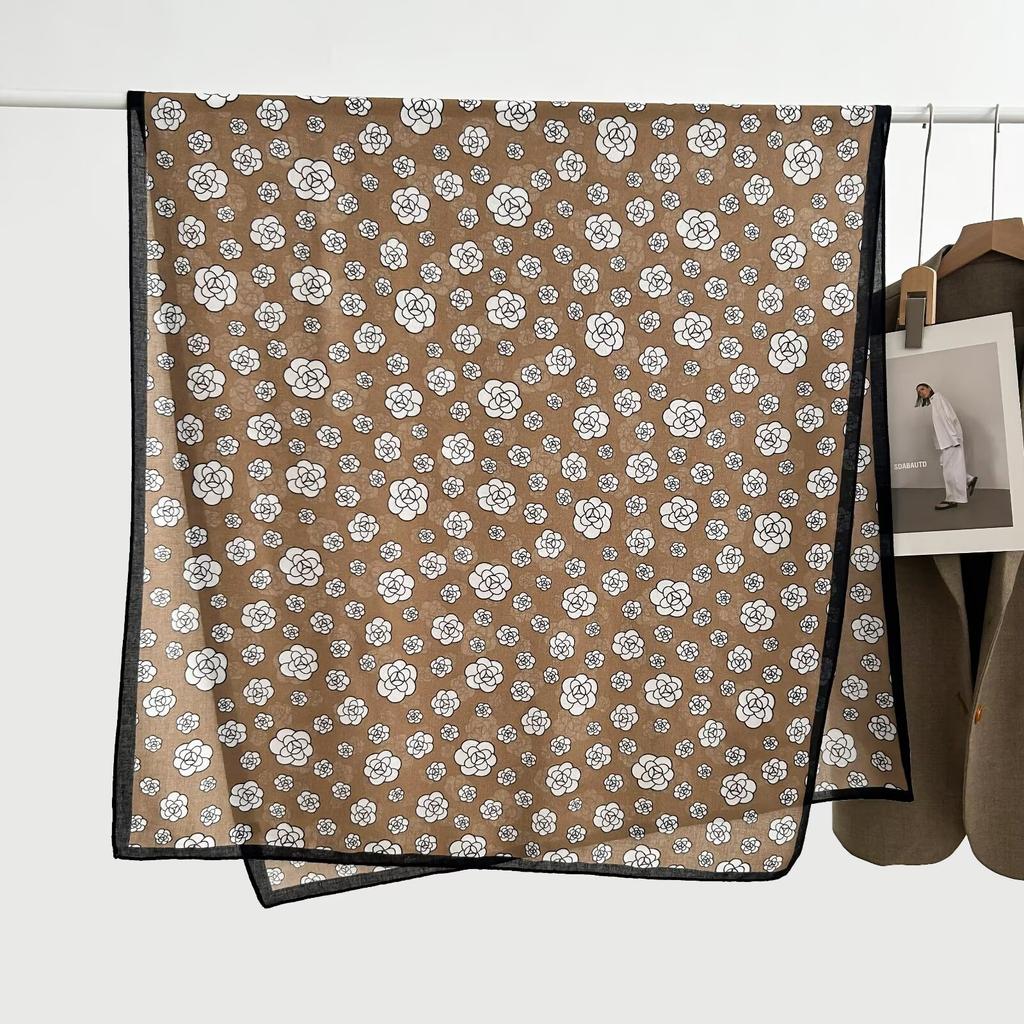 Korean Version Spring and Summer New Cotton and Linen Yarn Thin Silky Shawl Travel Sun Protection Beach Towel Women's Scarf Silk Scarf
