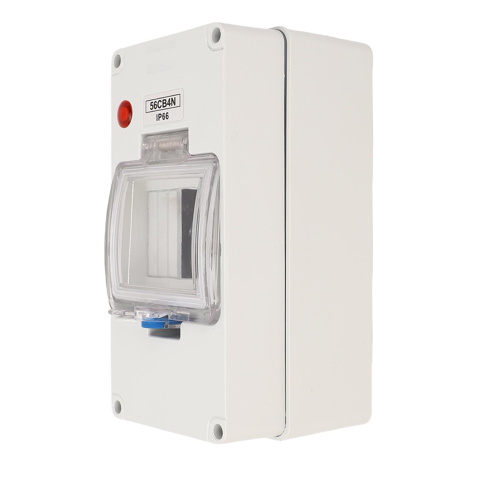 

Outdoor Circuit Breaker Box 4 Way IP66 Water Proof Power Distribution Enclosure with Indicator Light