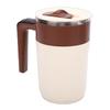   Self Stirring Coffee Mug with Temperature Display Rechargeable Automatic Magnetic Stirring Cup for   Travel Stainless Steel Beige Brown  