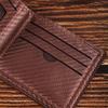 Men's Carbon Fiber Minimalist Wallet - Ultra-thin Multifunctional ID Card Holder and Coin Purse