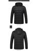 Men's Heated Hooded Cotton Jacket with Carbon Fiber for Outdoor Warmth