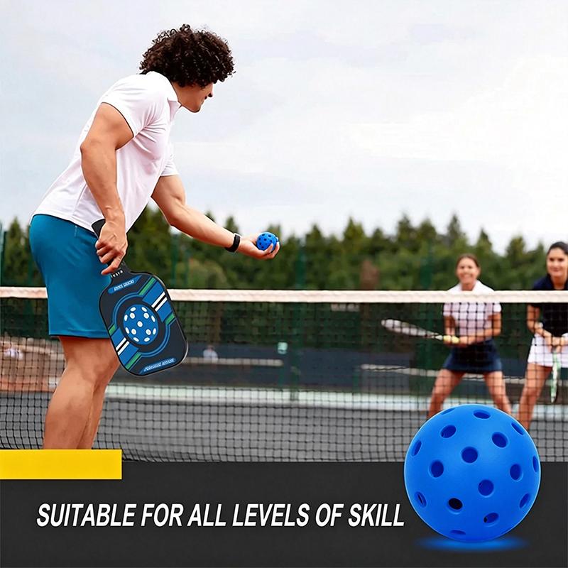 High Quality 6Pcs Courts 40 Holes Pickle Balls Pickleball Training With High-Bounce Pickleballs Colorful Pickleball