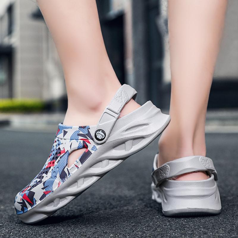 Sandals for Men Summer Casual Beach Shoes Clogs Half Slippers