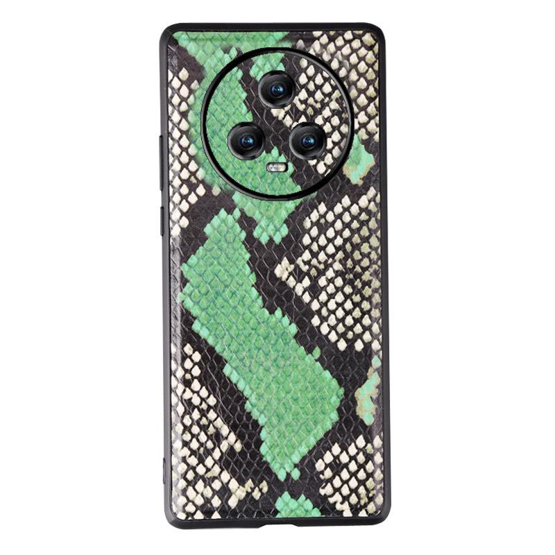 

Чехол Honor Magic5/5Pro Premium из воловьей кожи с рисунком под питона Other models, please specify зелёный