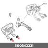 2pcs Clutch Brake Pedal Cover Rubber For Iveco Daily III IV V 2006 2007 2008 2009 2010 2011 2012 2013 2014 Replacement 500342221