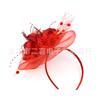 Europe and the United States new feather headdress bridal mesh hairpin bow top hat hair accessories headband jewelry