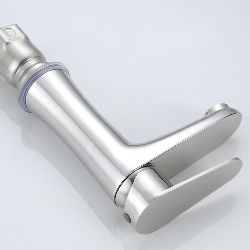 304 Stainless Steel Single Hole Basin Faucet - Bright Finish Small Waist Sink faucet bathroom faucet kitchen faucet