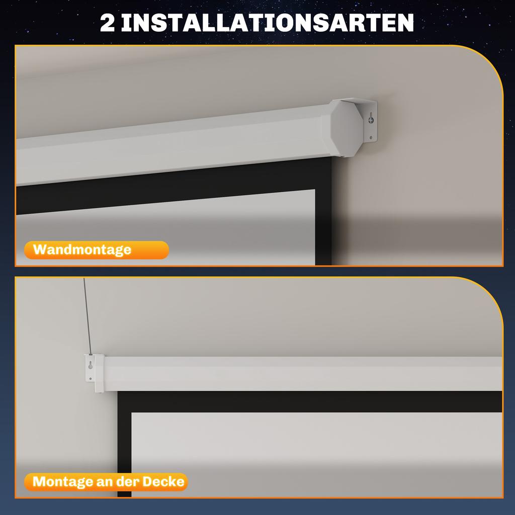 Projector Screen 171 X 128 Cm (84 Inch) 4:3 HD 4K Projection Screen Plastic, Metal Home Theater