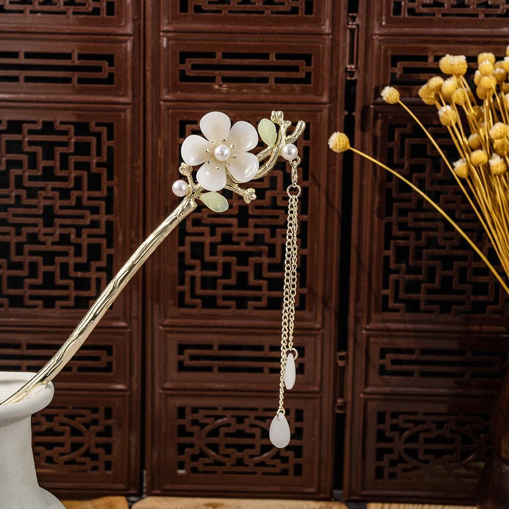 Nationalstil Perle Blume Quaste Quaste Quaste Anhänger Hanfu Accessoire Haarnadel Weiblich Neu Chinesisch Antiker Stil Glockenblume Haarnadel