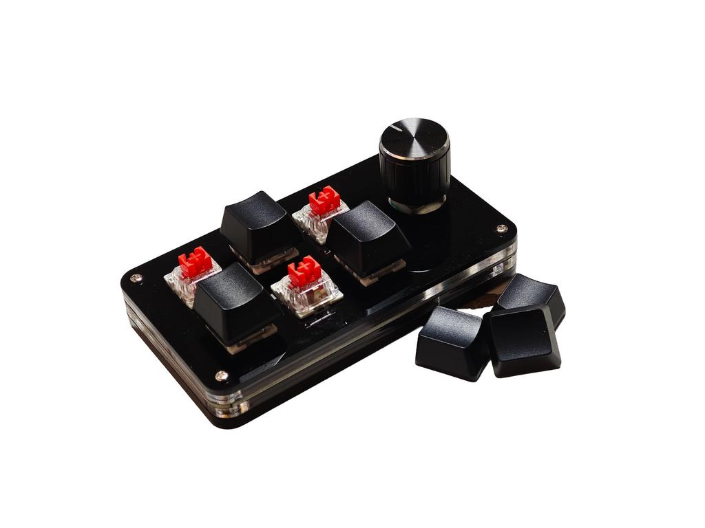 Programmable Macro 6 Keys 1 Rotary Customizable Video Windows Compatible Improved ProductivityUSB Keyboard, + Knob, Mechanical, One-Handed Keyboard,
