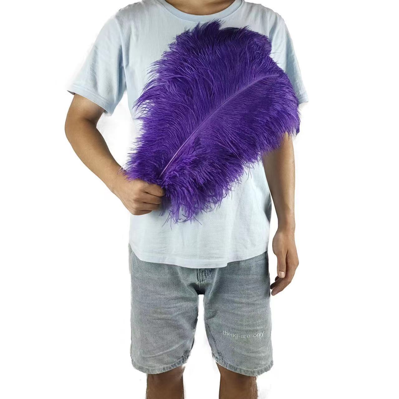 10 pièces 45-50 cm grandes plumes colorées autruche table fleur table fleur mariage décoration plumes d'autruche violet