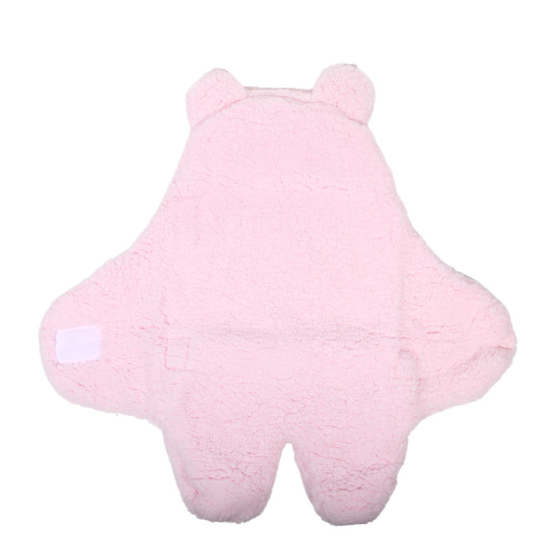 Baby Winter Fleece Swaddle Blanket Cute Newborn Swaddling Wrap Soft Plush Sleeping Sacks