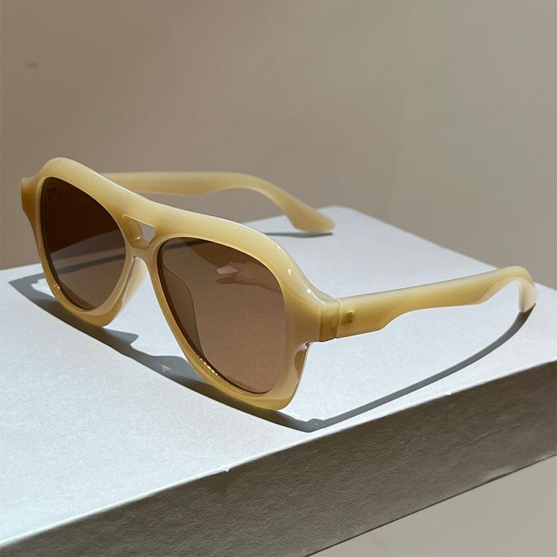 KAMMPT Vintage Pilot Sunglasses Men Fashion Solid Color Outdoor Decor Shades Women 2026 New In Double Bridge Casual Sun Glasses