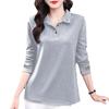 Fashionable Long Sleeve Polo Shirt Women's Base Shirt Turn-down Collar plus Size Ladies' Spring Autumn Style Casual Wear