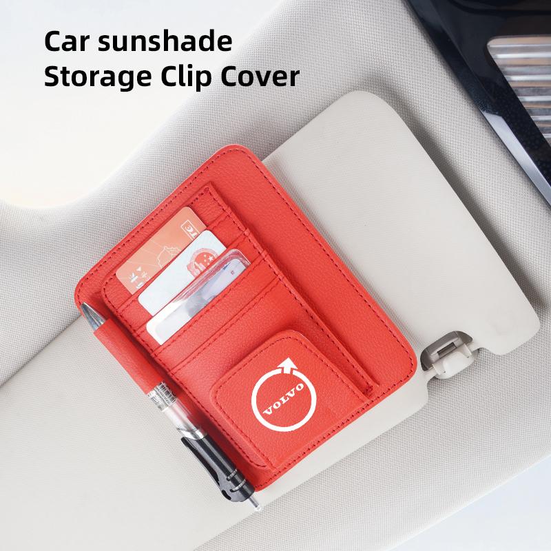 Volvo Car Sun Visor Storage Card Bag Glasses IC Card Clip Holder For XC S60 V60 C30 XC60 XC40 V70 XC90 V40 SC60 190h R V50 S90