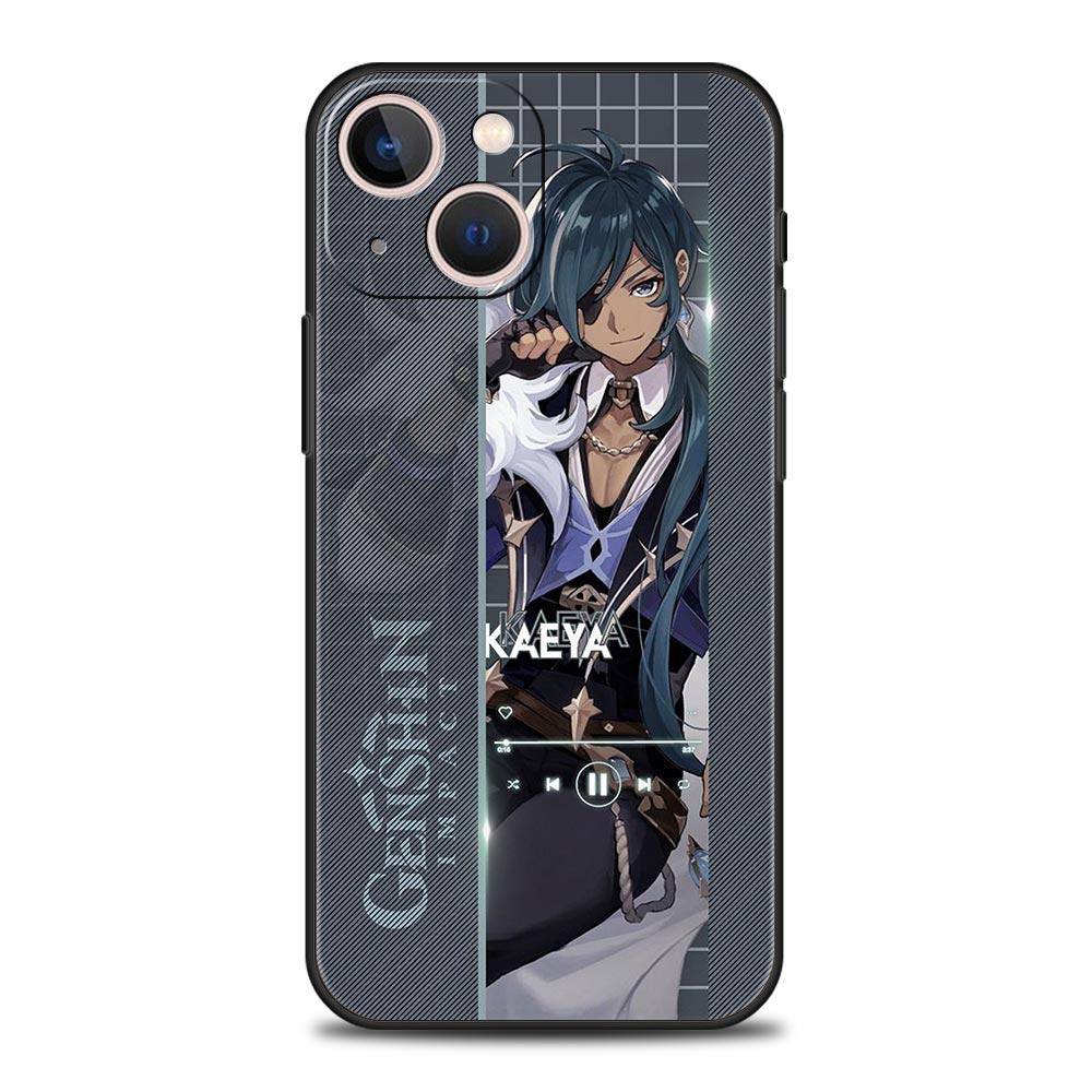 Genshin Impact Game Role For iPhone 11 12 13 15 14 Pro Max Phone Case X XR XS 7 8 Plus SE 2020 Luxury Black Soft Cover Funda