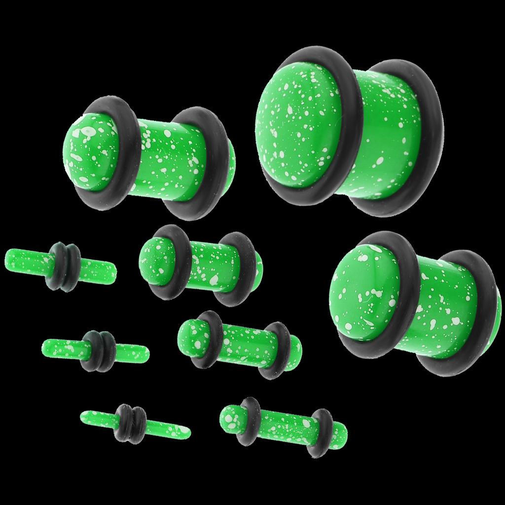 

18 Pieces 14G - 00G Saddle Ear Plug Stretcher Expander зелений