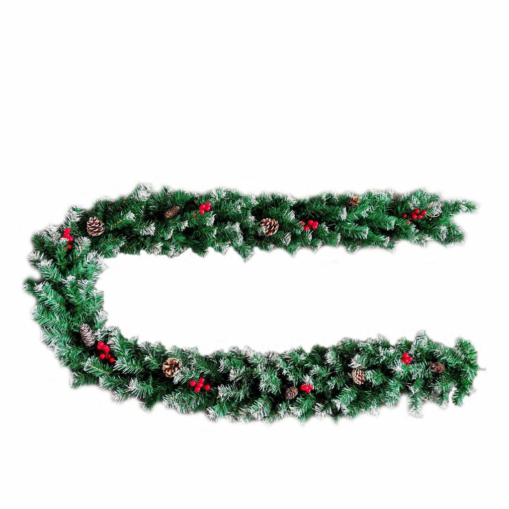 PVC Flame Retardant Rattan Christmas Wreath Ornaments