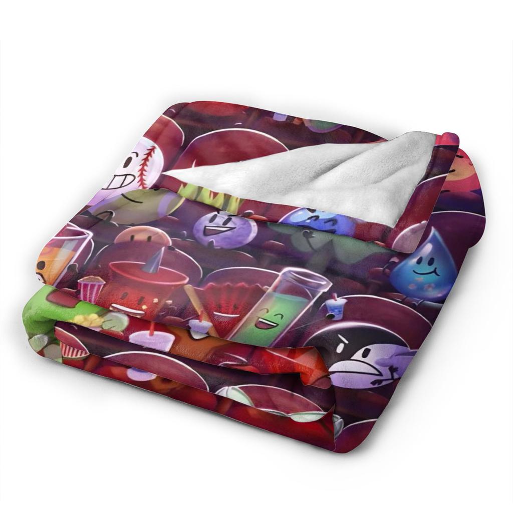 BFDI Movie Art Animated Blanket Fleece  Super Warm Throw Blanket for Bedding Couch Bedspread