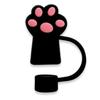 6pcs Durable Cat Claw Straw Seal Decoration Household Dust-Proof Straws Plugs Set Durable Drinkware Accessory for Cup