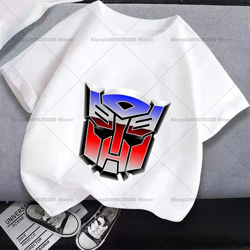 Transformers Kid Clothes Girl Boy Summer TShirt Baby Combination Tees Shirts Kawaii Kid Casual Clothes Girl Boys Harajuku Tops