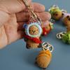 Funny Kapibala Crochet Keychain Kintted Animal Pendent Creative Car Keyring Handmade Animal Bag Pendent