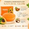 Morvin Papaya Bath Soap Bar - Enriched with Papaya Extract, Kojic Acid & Shea Butter for Dark Spot & Acne Removal – (75gm, Pack of 6).