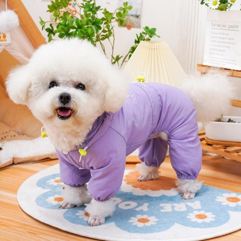 Windproof Dog Jumpsuits Jacket Autumn Dog Clothes Fashion Solid Pet Puppy Overalls Outdoor Cat Jumpsuits Pet Four Legged Clothes