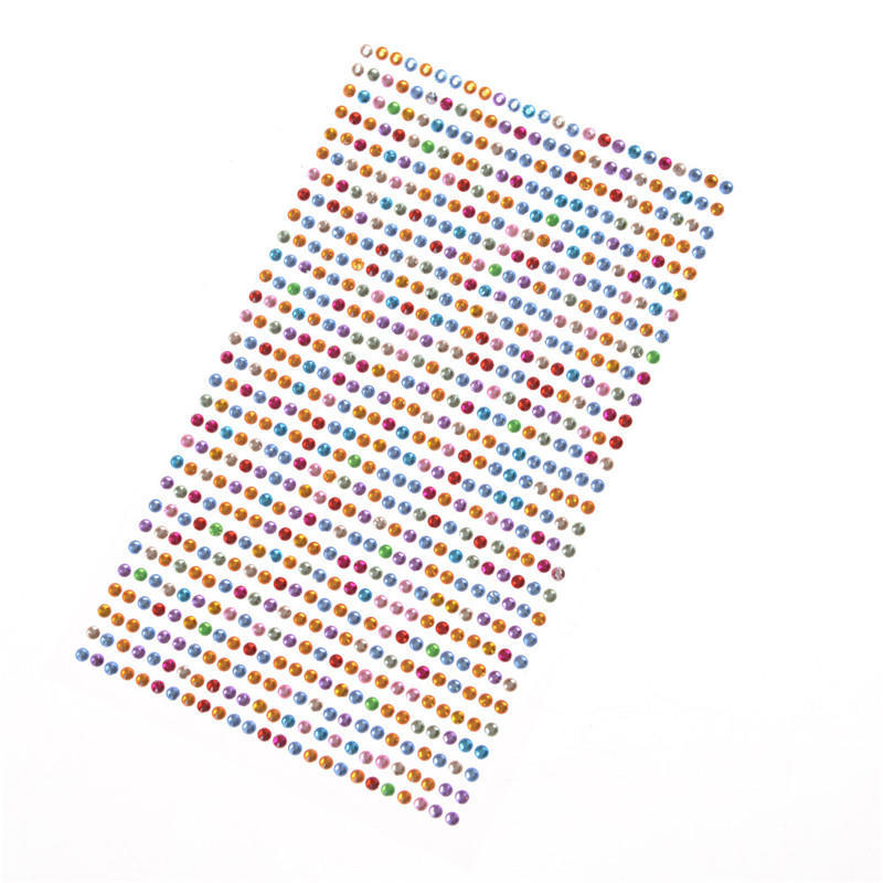750x//set 3mm DIY Phone Car PC Decor Self-Adhesive Crystal Rhinestone Stickers FO