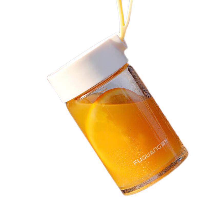 FUGUANG Clear Single-Layer Glass Tumbler with Lid