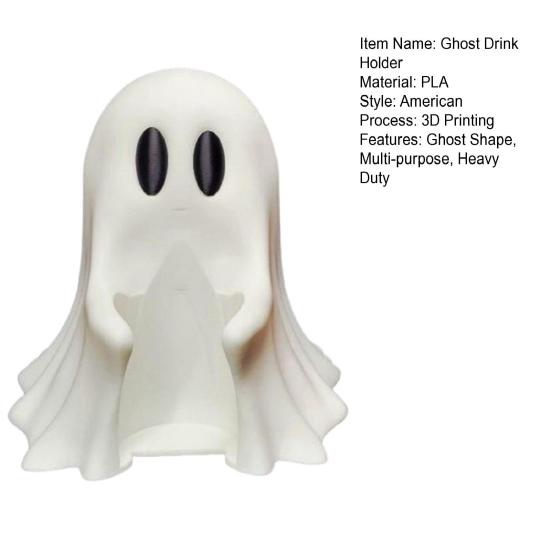 Halloween Ghost Drink Holder Spooky 3D Printed Ghost Soda Beverage
