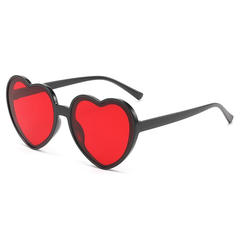 Trendy Fashion Heart Shaped Sunglasses Big Frame Sun Glasses UV400 Protection Unisex Eyewear for Wedding Bachelorette Party