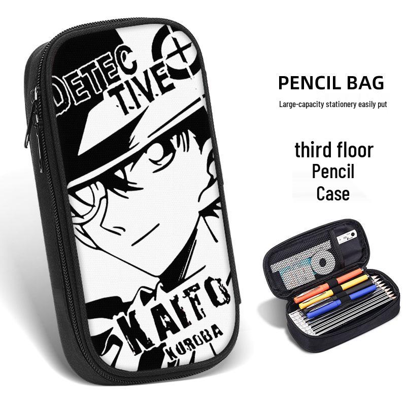 Detektiv Conan Kaito Kid Federmäppchen, Schulbedarf für Kinder, Jungen & Mädchen