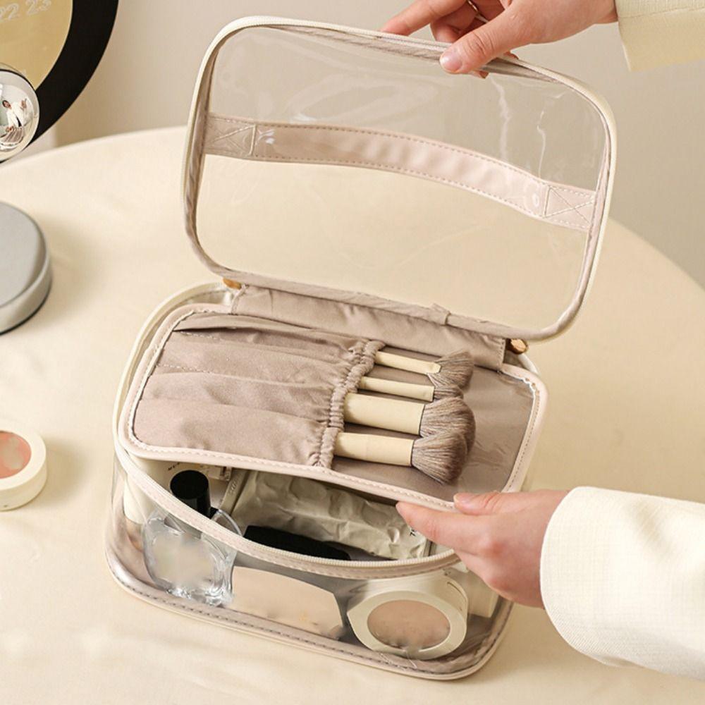 Multi-functional PU Cosmetic Bag Toiletry Bag Makeup Bag Fashion Cosmetics and Jewelry Bag  Travel