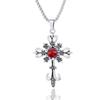 Dark Retro Gothic Cross Necklace - Cyberpunk Choker Pendant