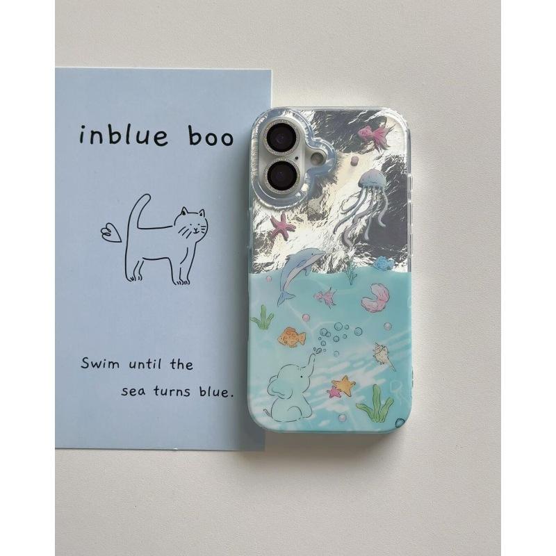 

Underwater Elephant for IPhone16 Simplified 15PRO/13 Phone Case for Apple 14promax Creative IMD For Apple 6