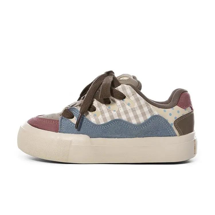 Fashion Women's Low Top Platform Skate Shoes Causal Dress Breathable Lightweight Non-Slip Sneakers Comfort Fit Walking Shoes for Lady
