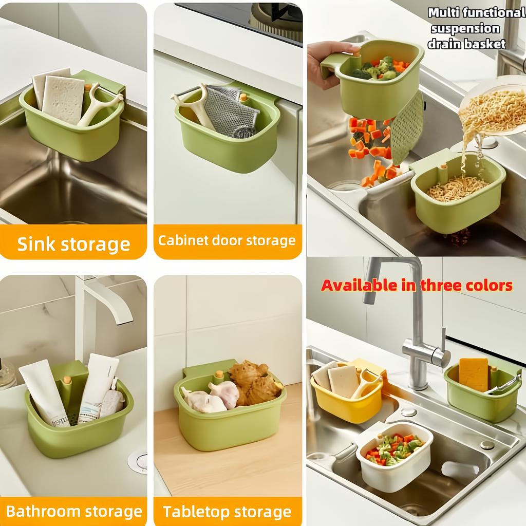 Kitchen Sink Drain Basket, Self-Cleaning Clog Prevention Mesh Filter Push Strainer for Kitchen and Bathroom - Automatic Food Waste Disposal