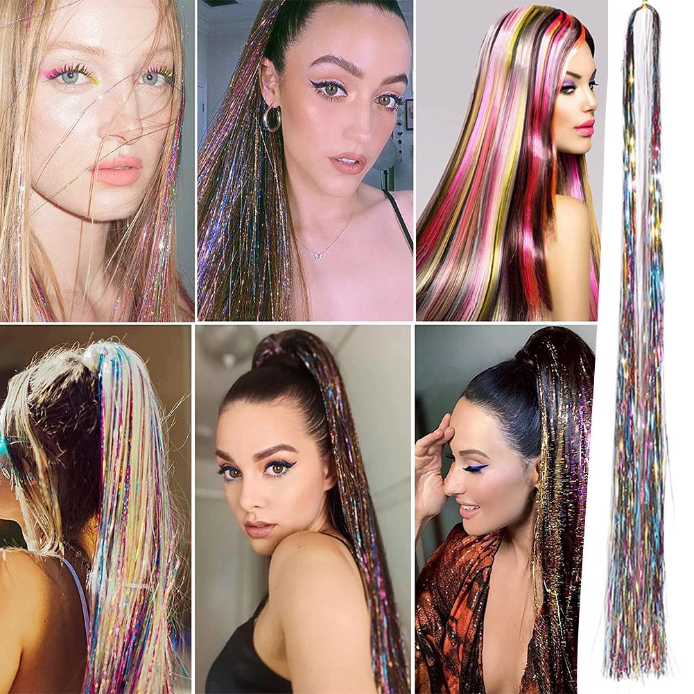 Hair Tinsel Sparkle Shiny Hair Shiny Fairy Hair Tinsel for Women Girls Hair Accessories for Cosplay Party