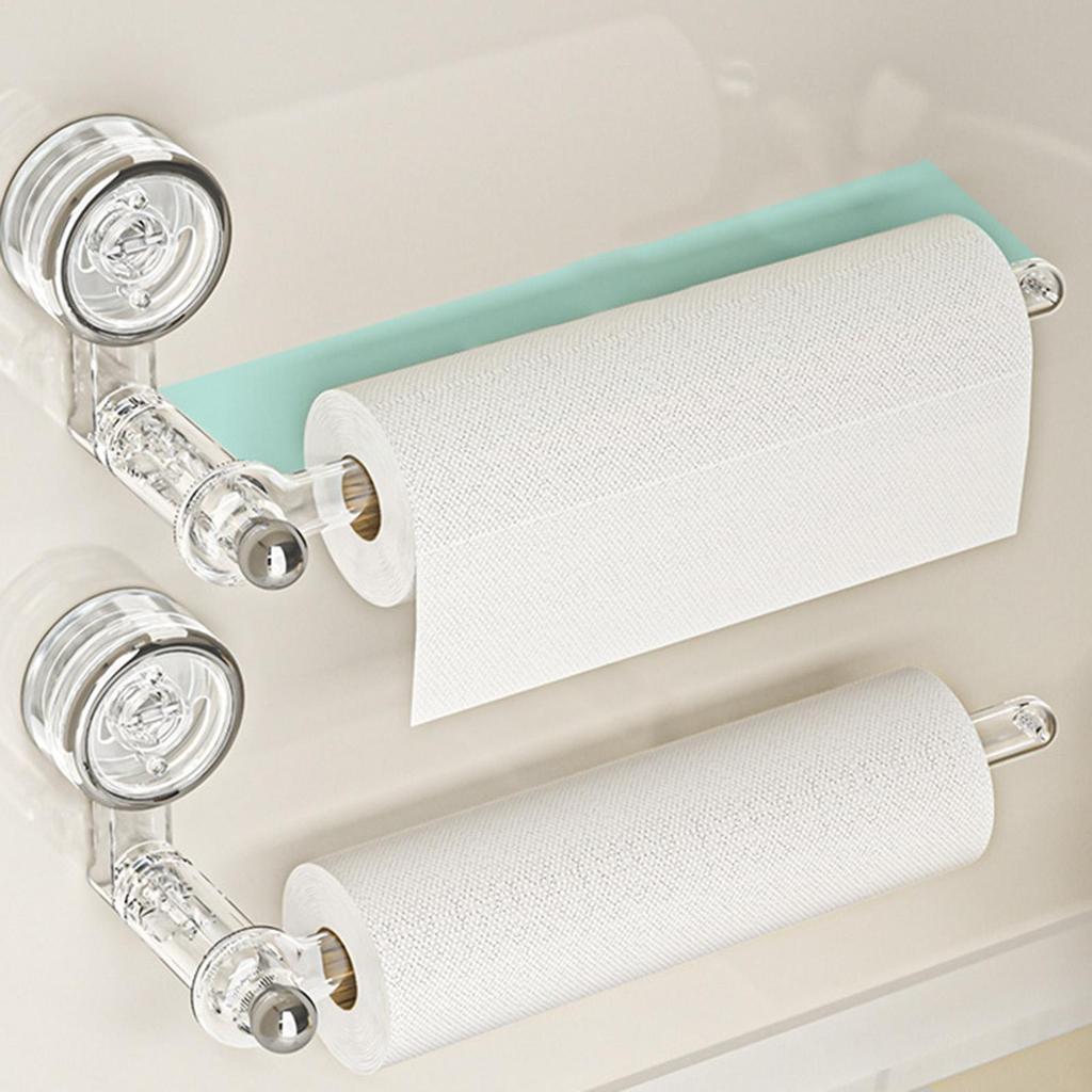 Kitchen Paper Towel Holder Suction Cup Tissue Hanger Toilet Roll Paper Dispenser Cabinet Storage Napkin Rack Bathroom Accessory