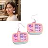 Playful Sardine Tin Inspired Earrings Lightweight Alloy Designs Accessories Colorful Fashion Jewelry For Casual Outfits