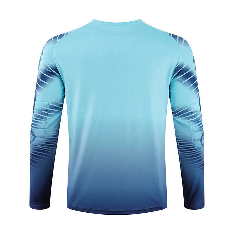 Men's Long Sleeve Goalkeeper Uniform Set with Knee & Elbow Pads for Adult Football Competition