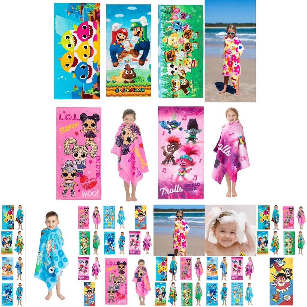 Boys Girls Pokemon Bath Towels Microfiber Beach Pool Swim Towel