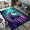 3D Cute Unicorn Cartoon Dream Girl Carpet Rug for Living Room Bedroom Home Sofa Decoration,Kid Area Rug Non-slip Floor Mat Gift